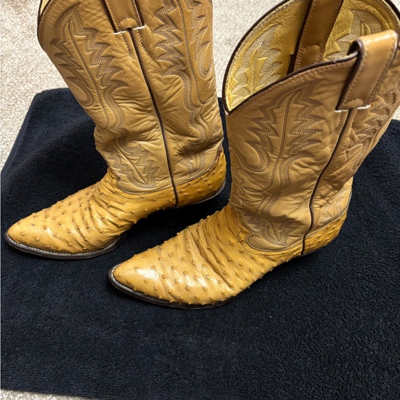 Justin ostrich cowboy boots - Picture 2 of 10